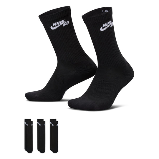 Nike SB Everyday Elevated Black Skate Socks (3 Pairs)