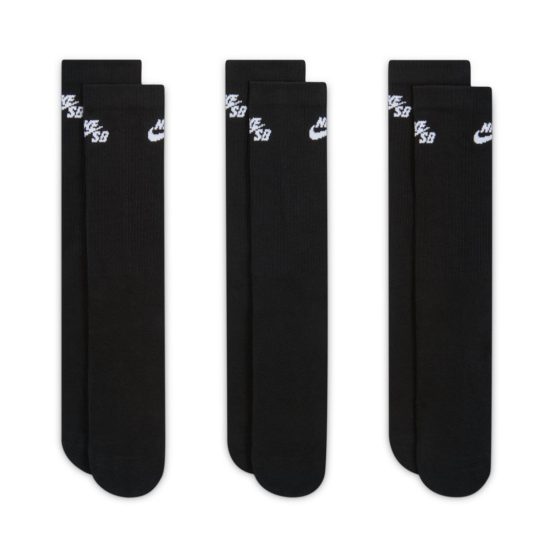 Nike SB Everyday Elevated Black Skate Socks (3 Pairs)