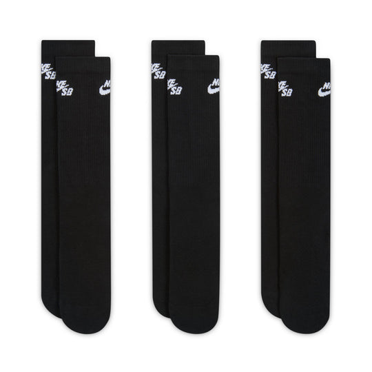 Nike SB Everyday Elevated Black Skate Socks (3 Pairs)
