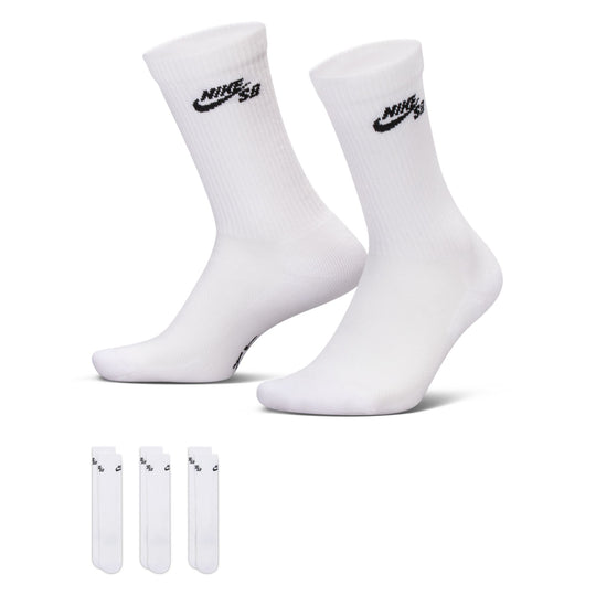 Nike SB Everyday Elevated White Skate Socks (3 Pairs)