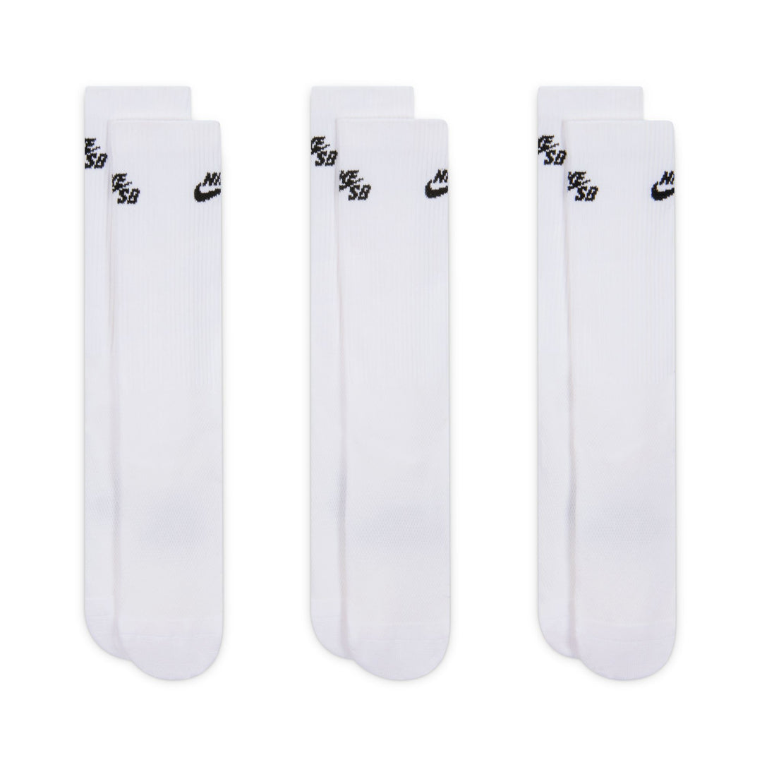 Nike SB Everyday Elevated White Skate Socks (3 Pairs)
