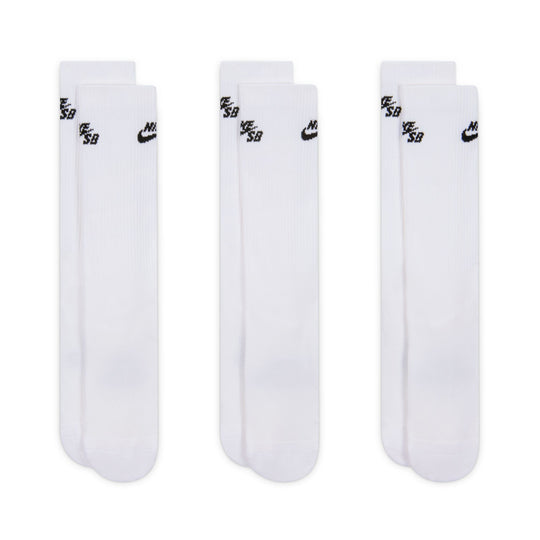Nike SB Everyday Elevated White Skate Socks (3 Pairs)
