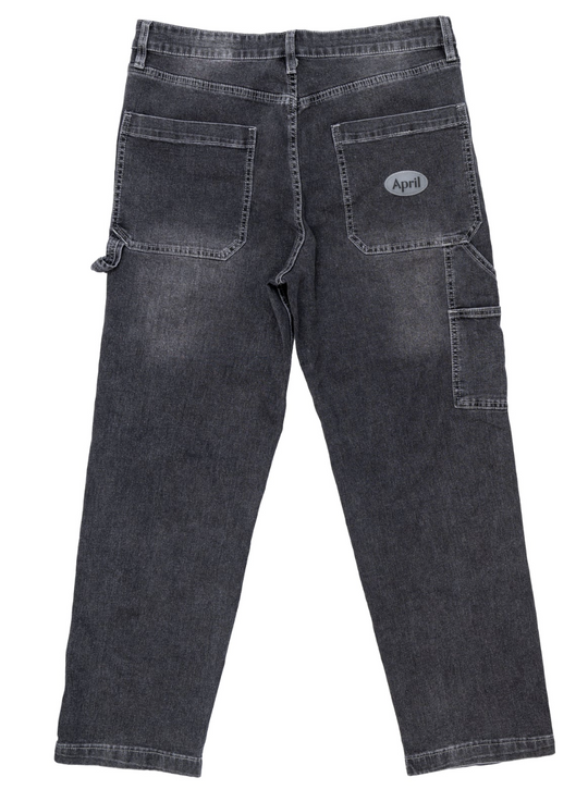 April Washed Black Carpenter Jeans back