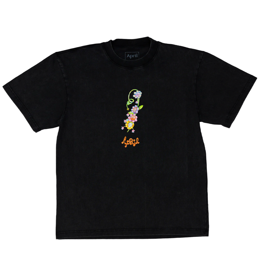 April Flower By Ema Gaspar Tee (Vintage Black)