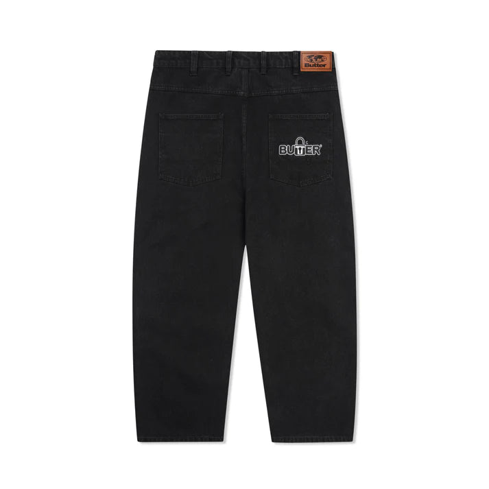 Butter Goods Lock Baggy Denim Jeans (Flat Black)