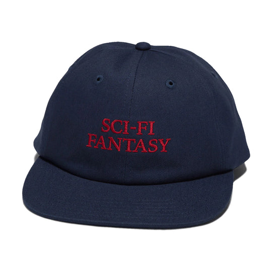 Sci-Fi Fantasy Herringbone Logo Hat (Navy/Red)