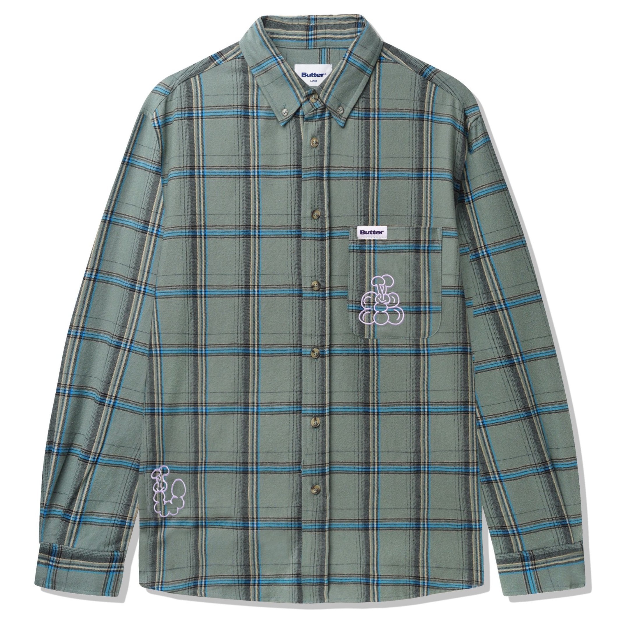 【100％正規品】BUTTER GOODS Bugs Flannel Shirt Butter Goods Bugs Flannel Shirt 'Black'