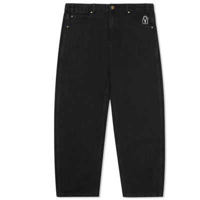 Butter Goods Lock Baggy Denim Jeans (Flat Black)