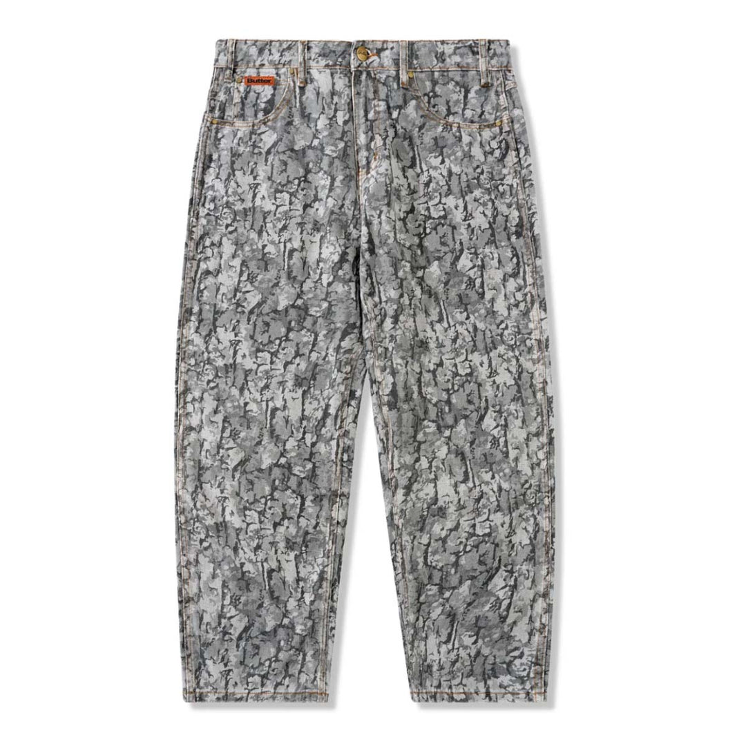 Butter Goods Bark Camo Denim Jeans (Black)