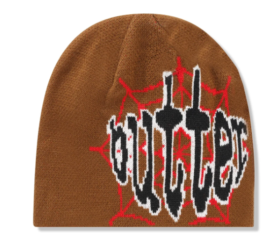 Butter Goods Frenzy Skully Beanie brown