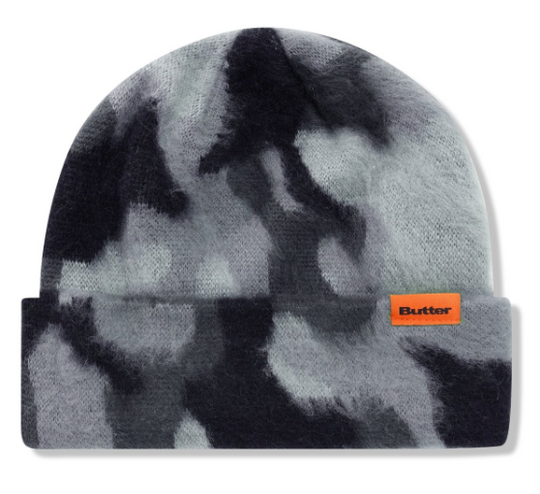 Butter_Goods_Mohair_Camo_Cuff_Beanie charcoal