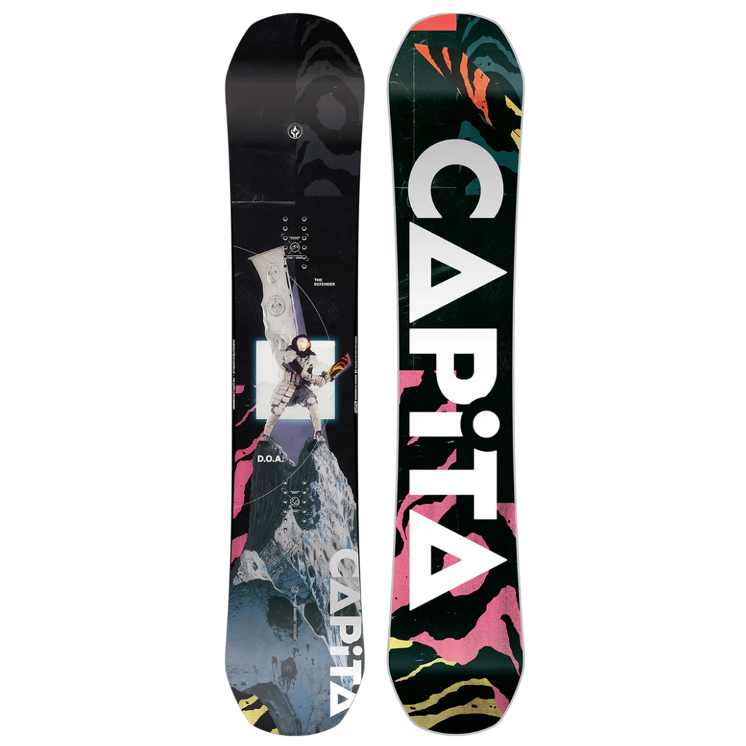 Capita snowboard with top and bottom views