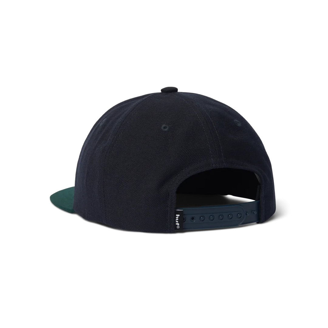Huf Classic Arch Brushed Snapback Hat (Navy/Green)