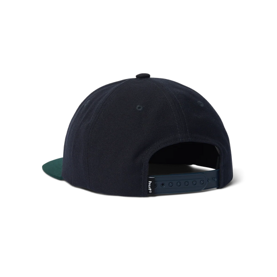 Huf Classic Arch Brushed Snapback Hat (Navy/Green)
