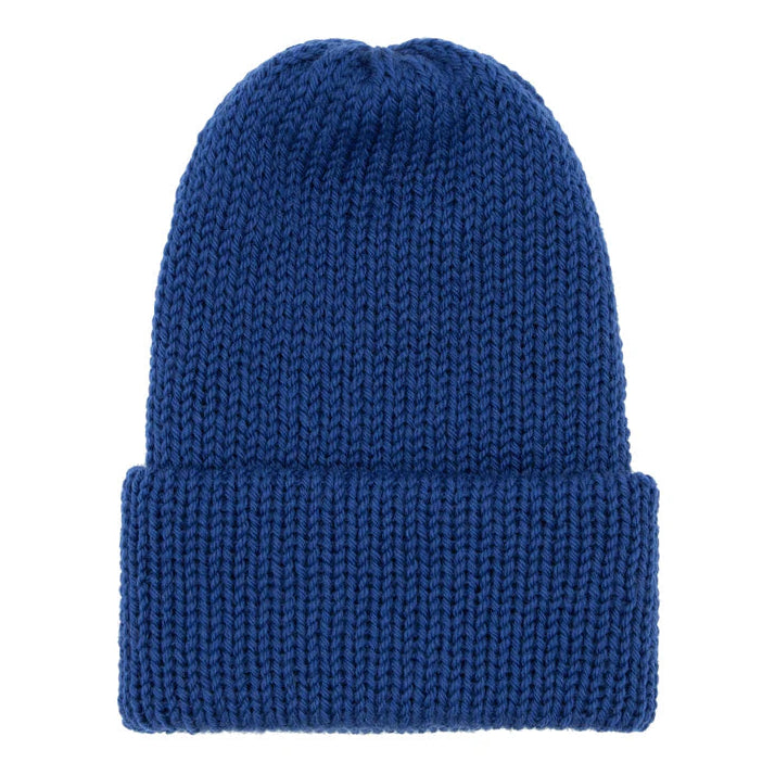 Blue knit beanie 