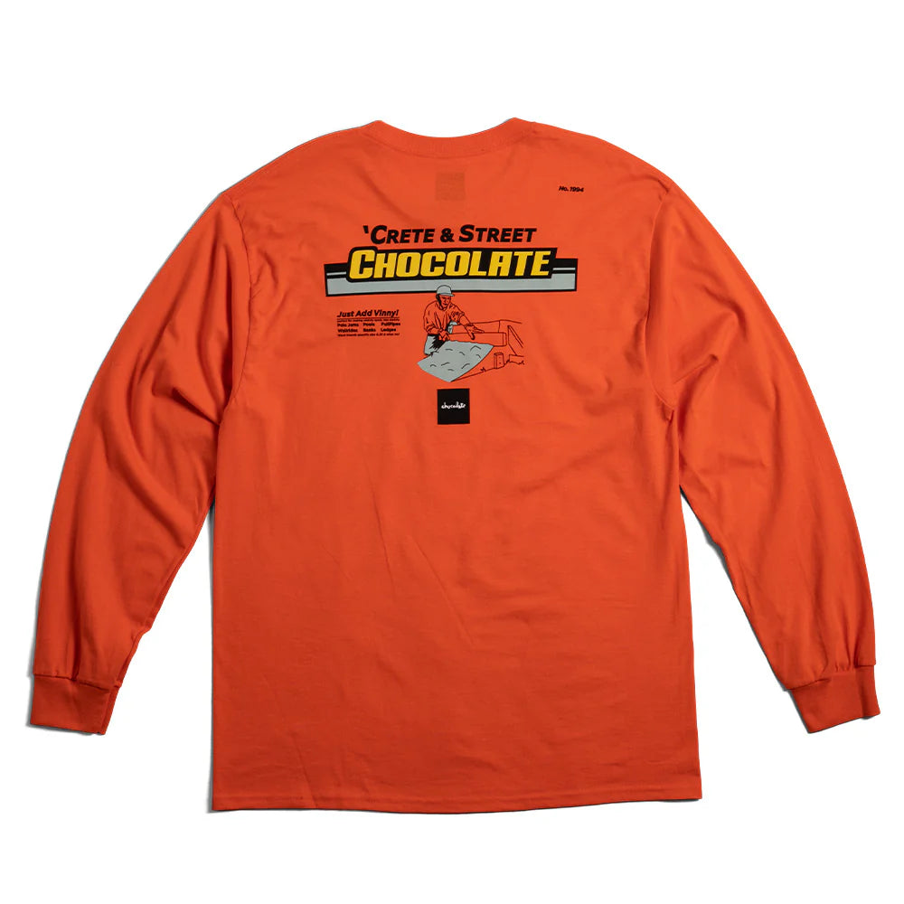 Chocolate Vincent Alvarez Crete & Street Longsleeve Tee (Orange