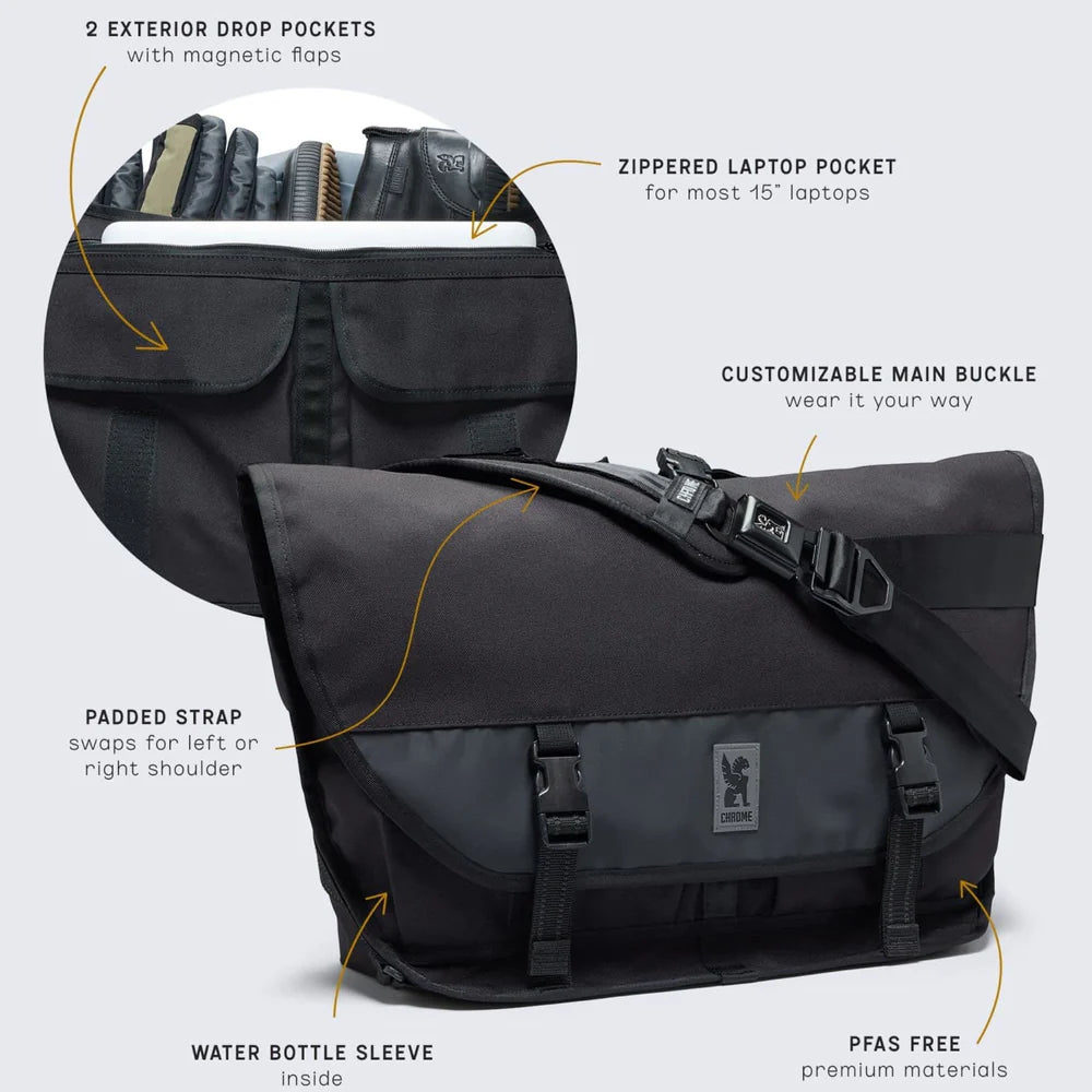 Chrome Industries Citizen 24L Messenger Bag (Black)