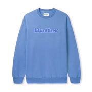 Butter Goods Cord Logo Crewneck Sweatshirt (Cornflower)