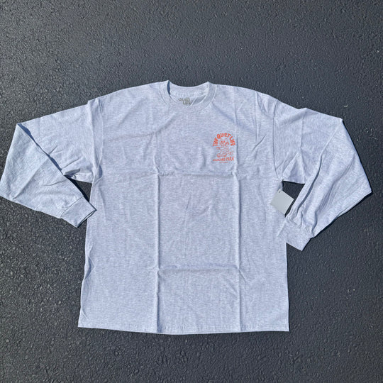 The Quiet Life Skating Cat Long Sleeve Tee (Ash)