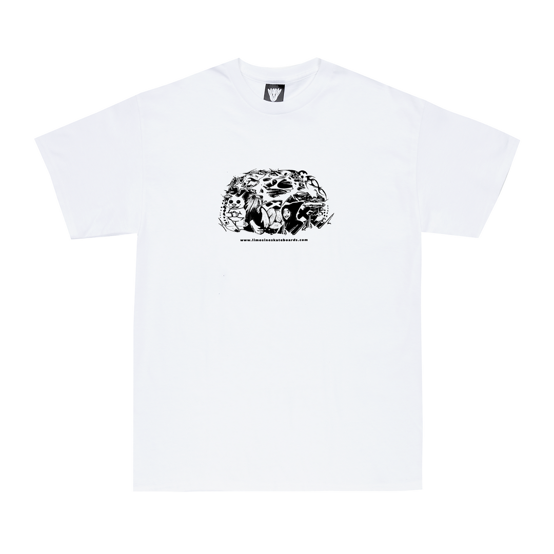 Limosine Brain Collage Tee (White)