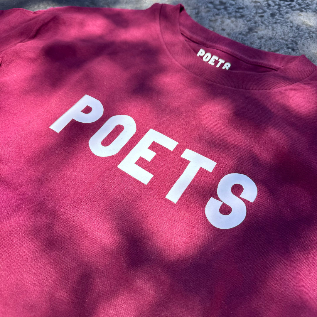 Poets OG Flocked Tee (Maroon/White)