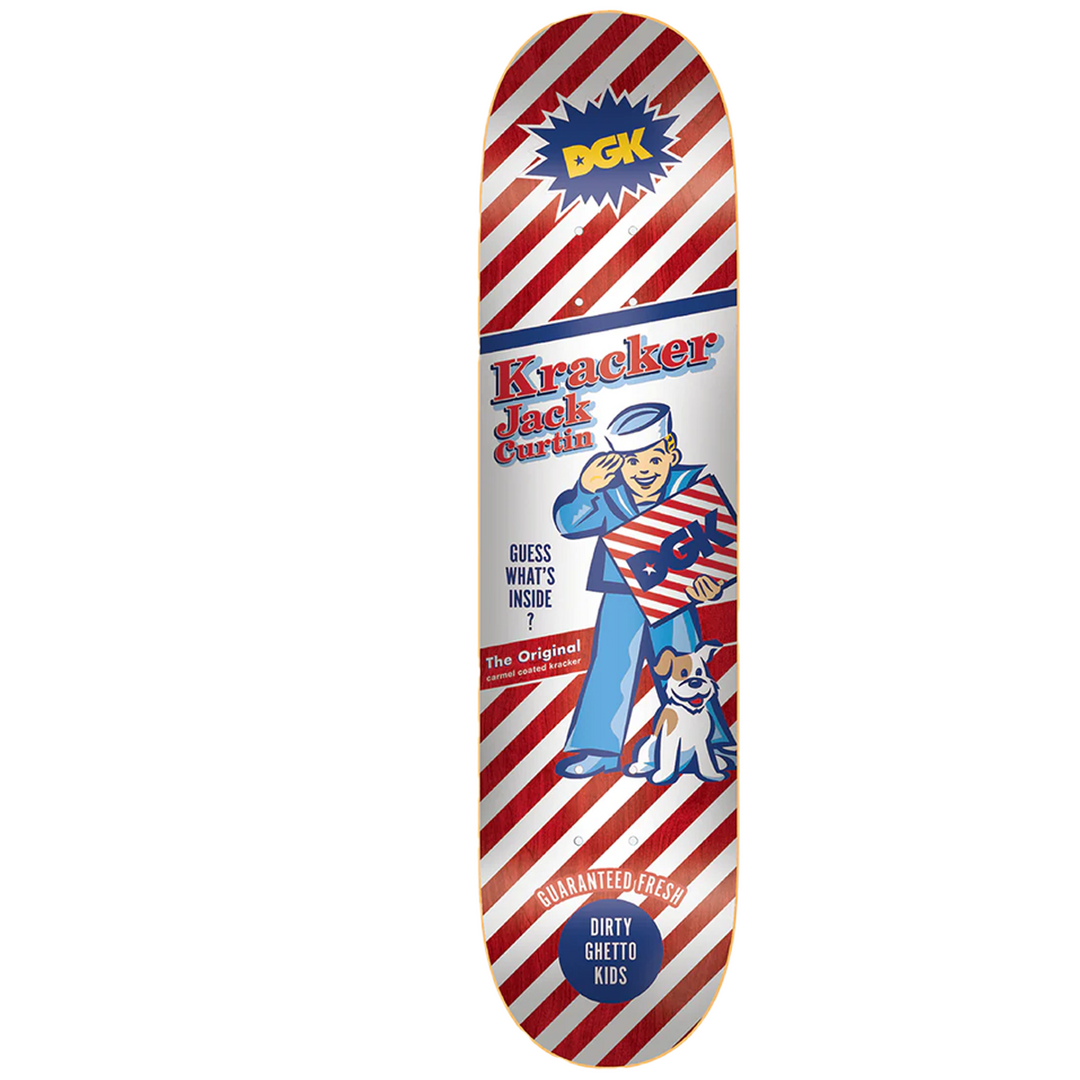 DGK skateboard deck with Kracker Jack design on a white background