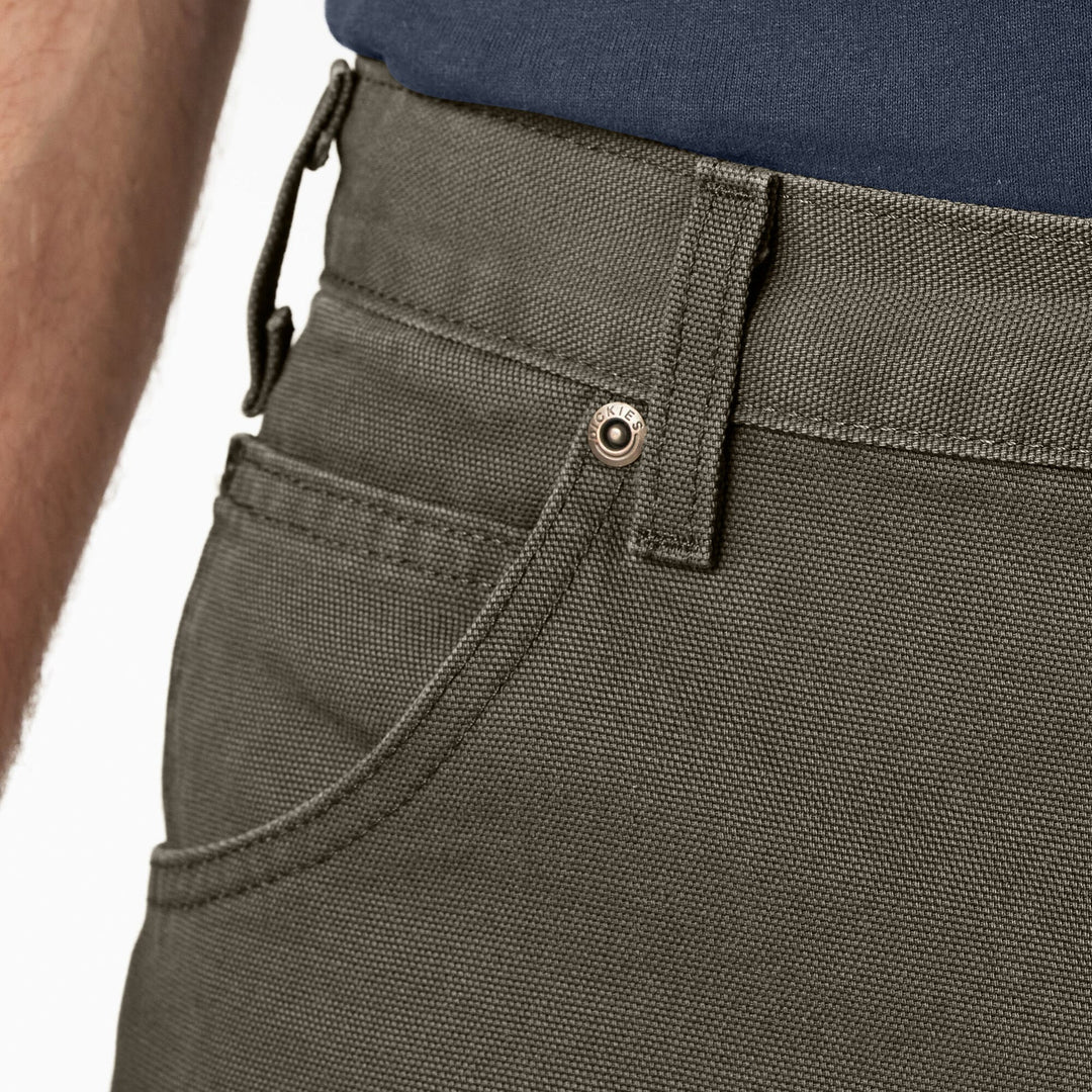 Dickies Relaxed Fit Heavyweight Duck Carpenter Pants (Rinsed Moss Green)