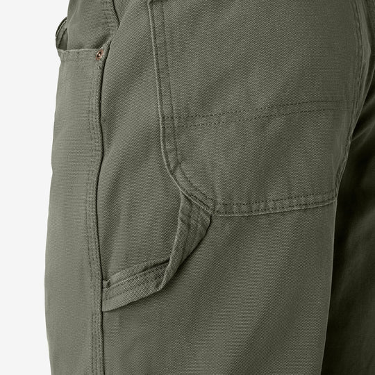 Dickies Relaxed Fit Heavyweight Duck Carpenter Pants (Rinsed Moss Green)