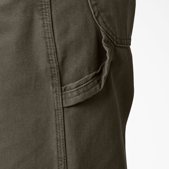 Dickies Relaxed Fit Heavyweight Duck Carpenter Pants (Rinsed Moss Green)