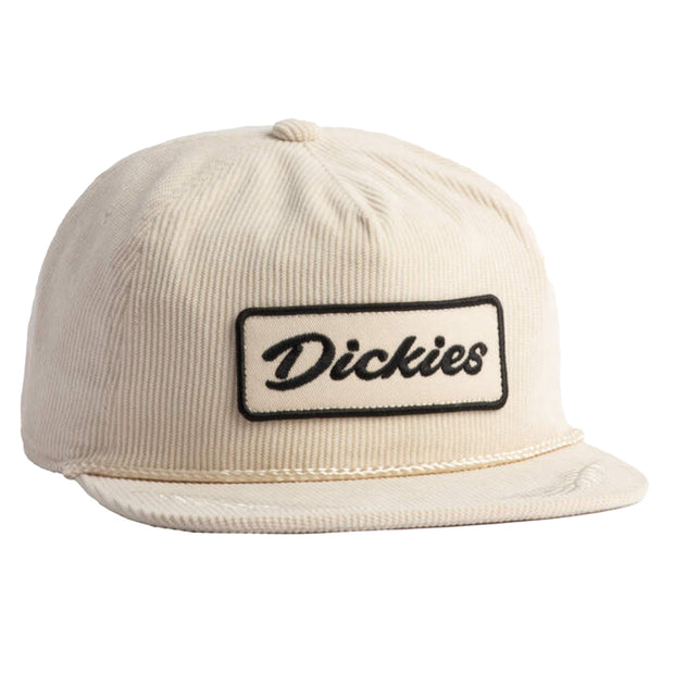 Dickies Mid Vintage Embroidered Patch Cord Cap (White)
