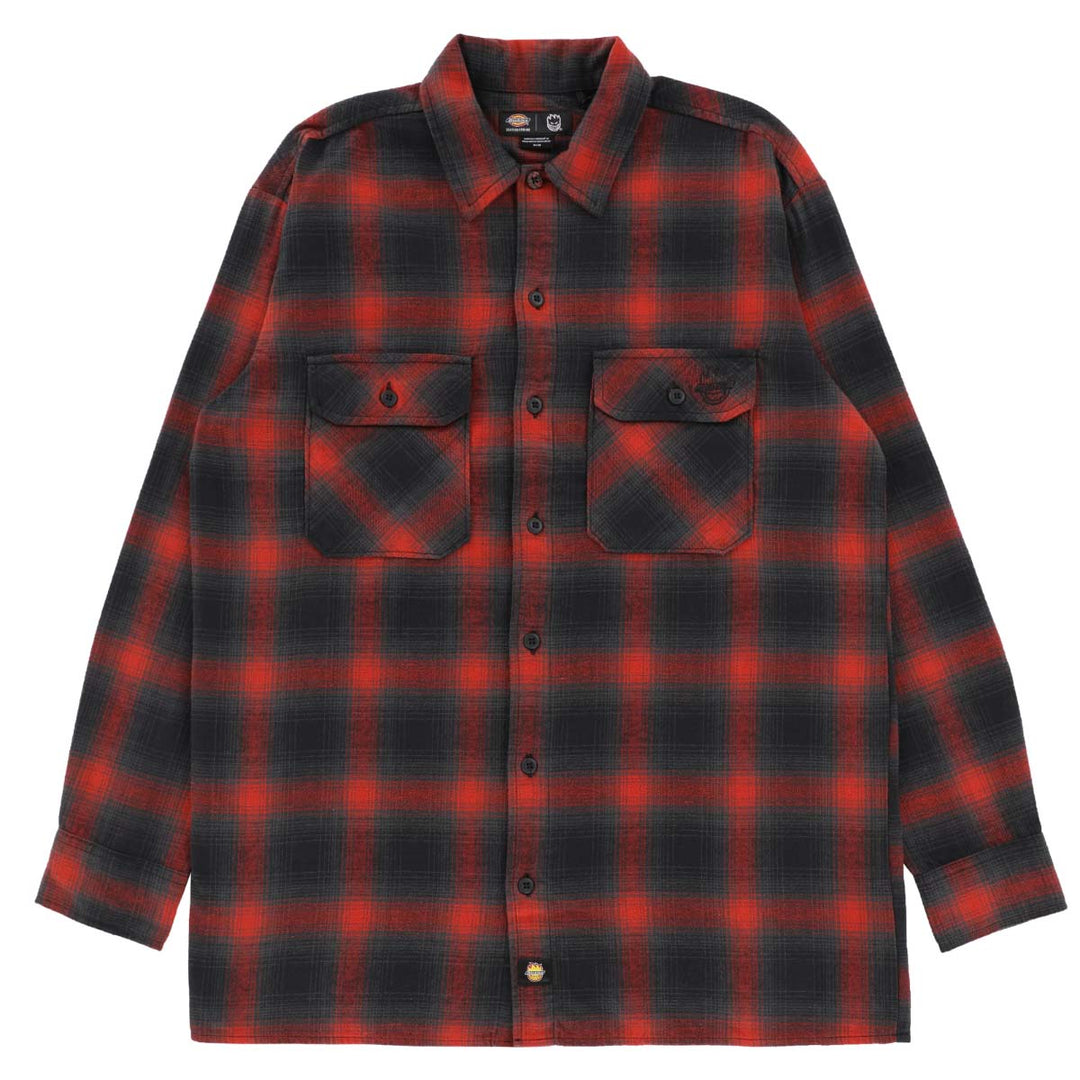 Dickies X Spitfire Flannel Shirt (Red Ochre)