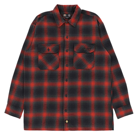 Dickies X Spitfire Flannel Shirt (Red Ochre)