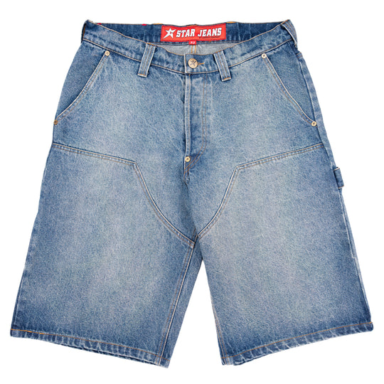 Carpet Company C-Star Double Knee Jean Shorts (Blue)