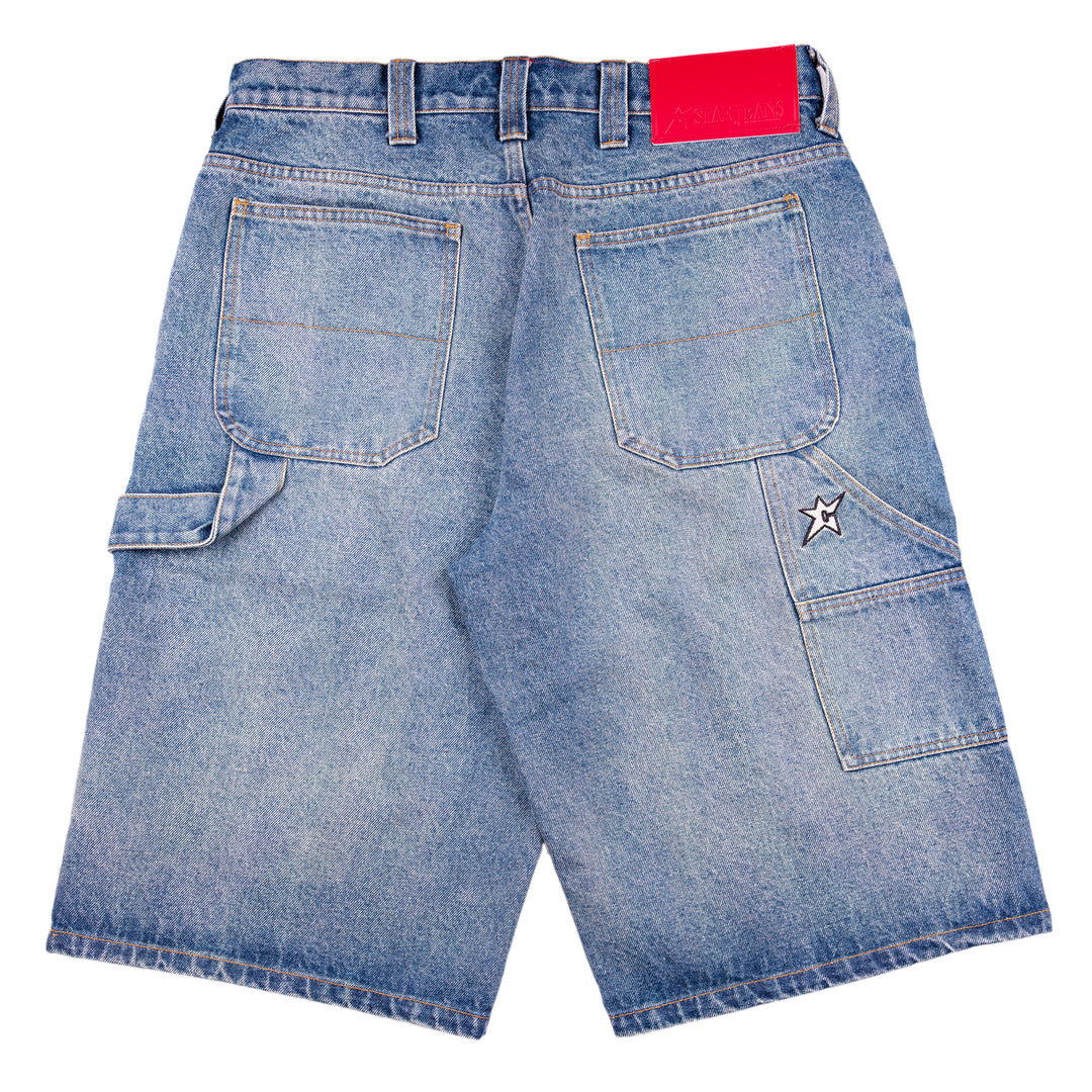 Carpet Company C-Star Double Knee Jean Shorts (Blue)