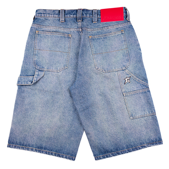 Carpet Company C-Star Double Knee Jean Shorts (Blue)
