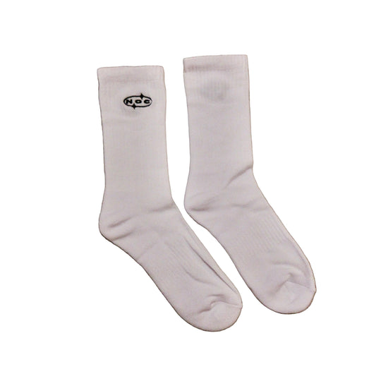 Nocturnal Chrome Socks (White)