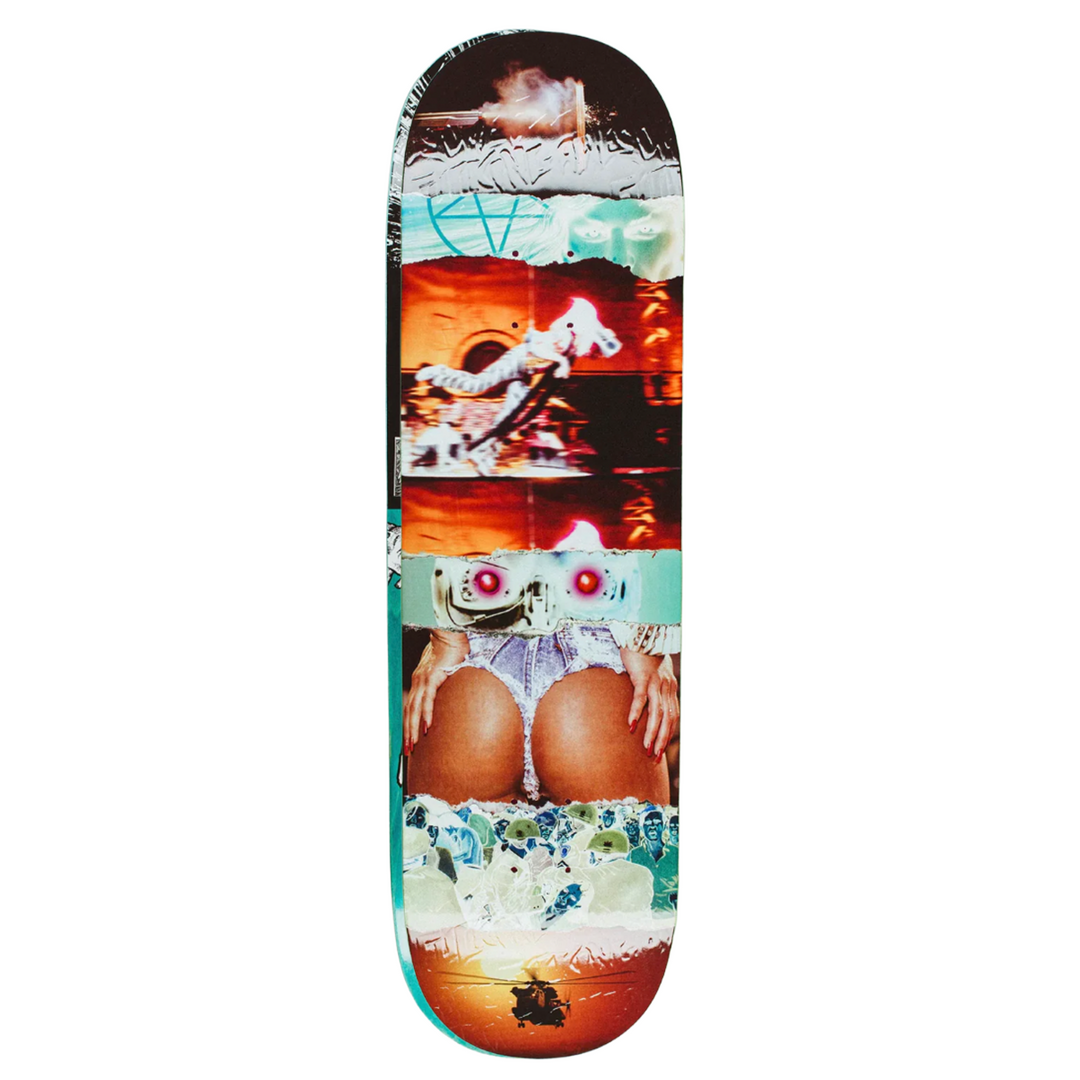 Fucking awesome skateboard deck with a thong and pentagram