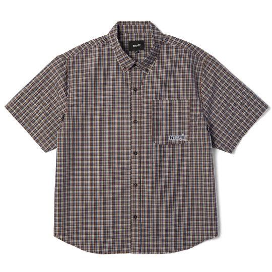Huf Galaxy Plaid Woven Top (Dark Brown)