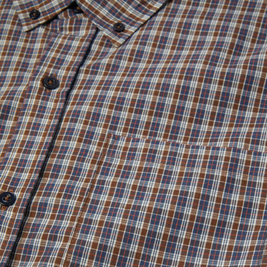 Huf Galaxy Plaid Woven Top (Dark Brown)