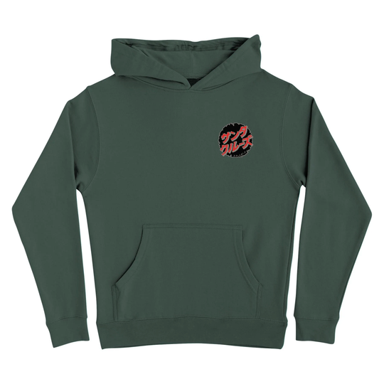 Santa Cruz X Godzilla Youth Destroyer P/O Hooded Sweatshirt Alpine Green