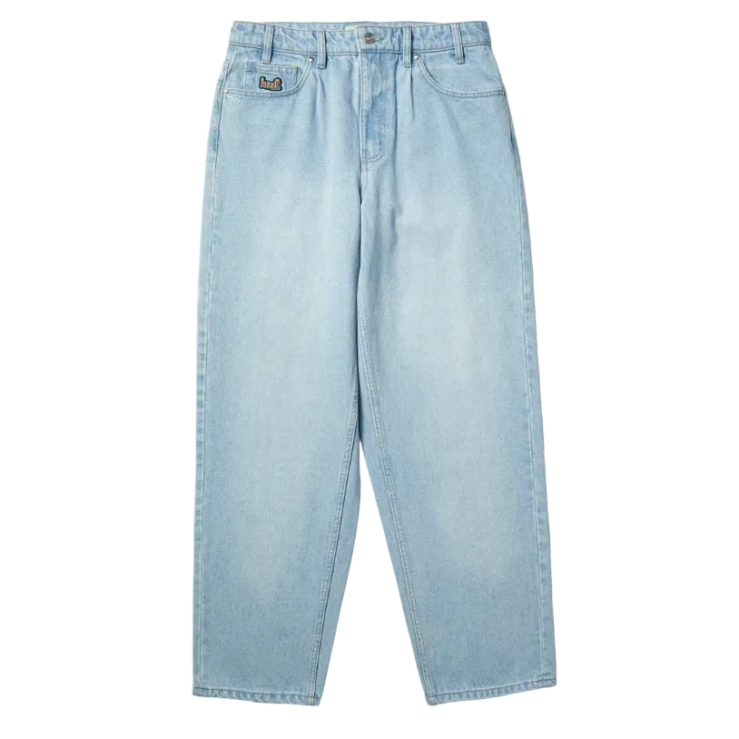 Light blue jeans huf jeans with huf embroidery on the pocket