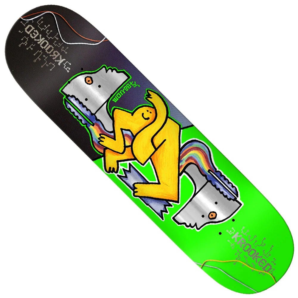 Krooked Worrest Neon Rob Slick Deck (8.3")