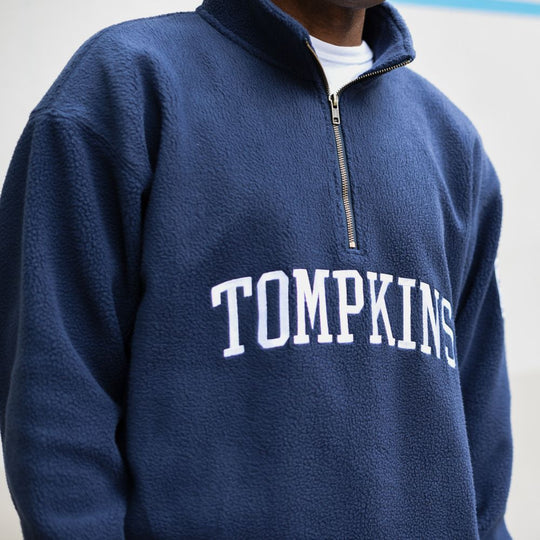 Hopps X Quartersnacks Tompkins 3/4 Zip Navy