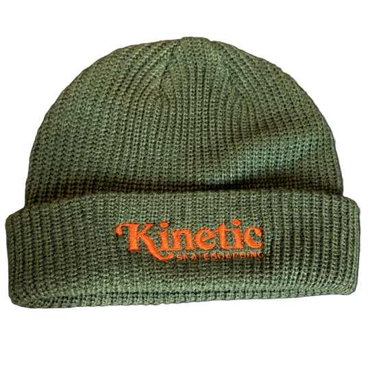 Kinetic Logo Cuff Beanie (Green/Orange)