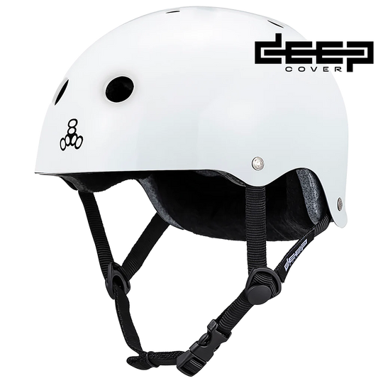 Triple 8 Deep Cover Helmet (White/Glossy)