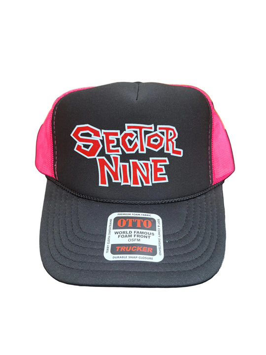 Sector 9 Trucker Hat (Black/Pink)
