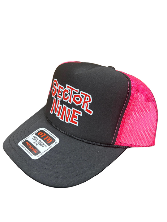 Sector 9 Trucker Hat (Black/Pink)