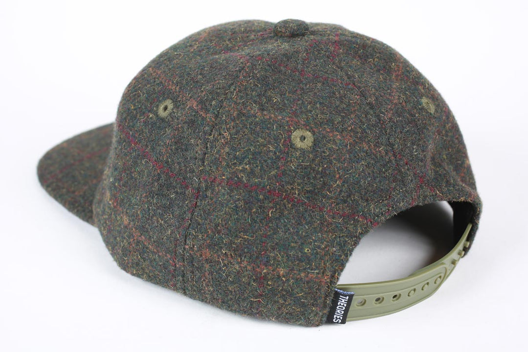 Theories Holmes Stamp Logo Tweed Snapback Hat (Plaid)