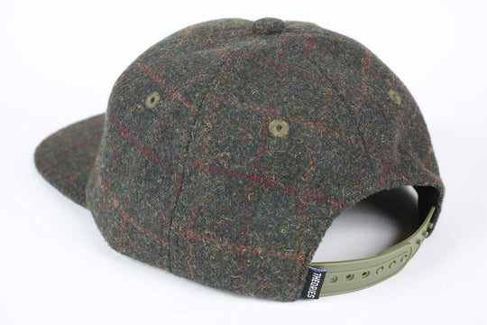 Theories Holmes Stamp Logo Tweed Snapback Hat (Plaid)