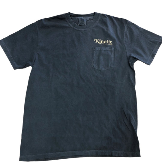 Kinetic Embroidered Pocket Tee (Charcoal)